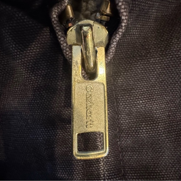 Carhartt Duck Canvas Jacket Sherpa Lined Hoodie L - Picture 11 of 14